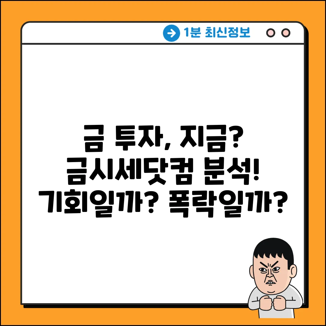 금시세닷컴, 금 투자 지금이 기회일까?