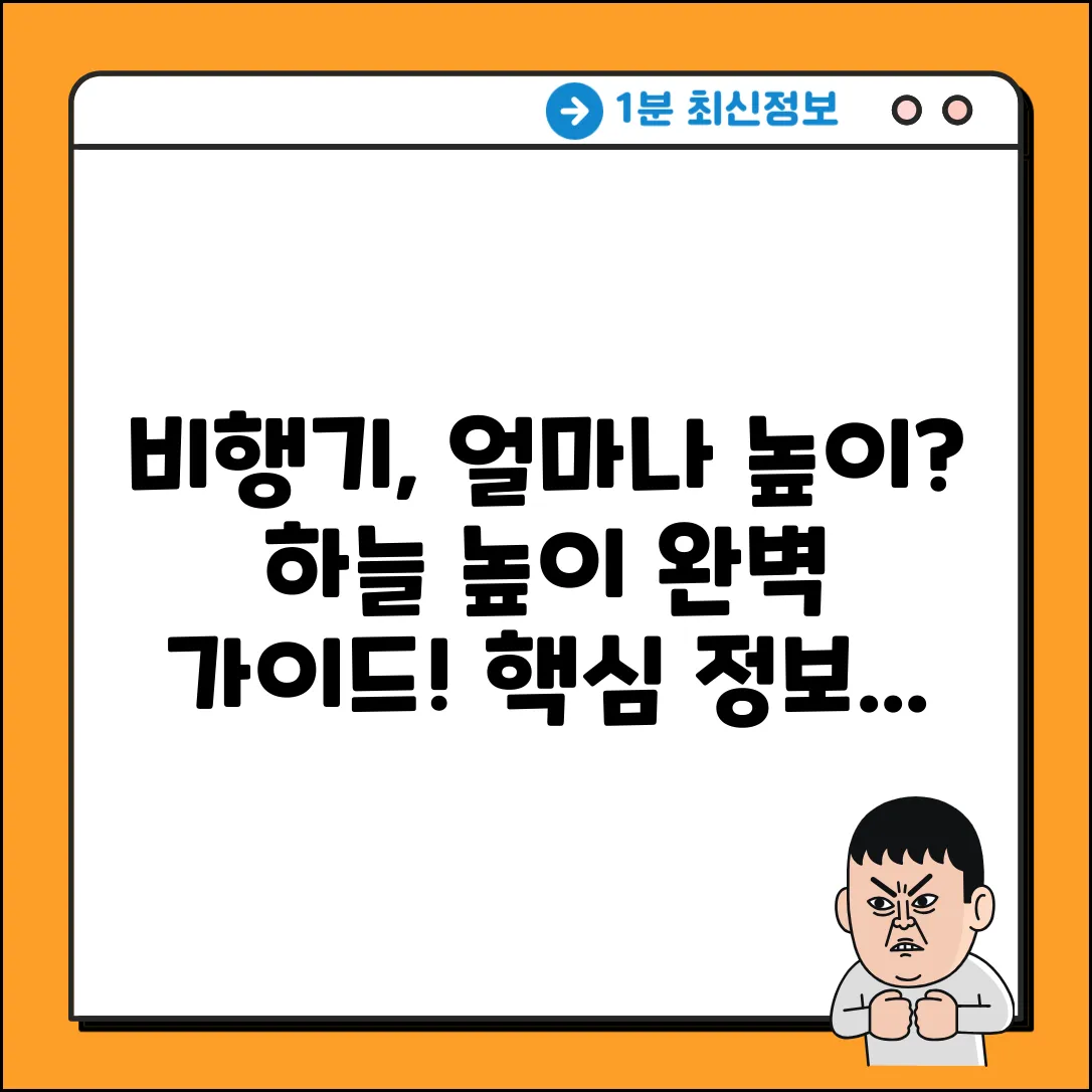 비행기, 하늘 높이는 몇 미터? 완벽 가이드