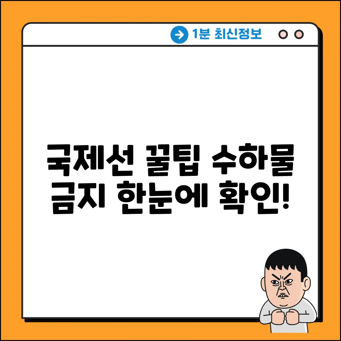 국제선 비행기, 수하물 금지 물품 쉽게 확인!