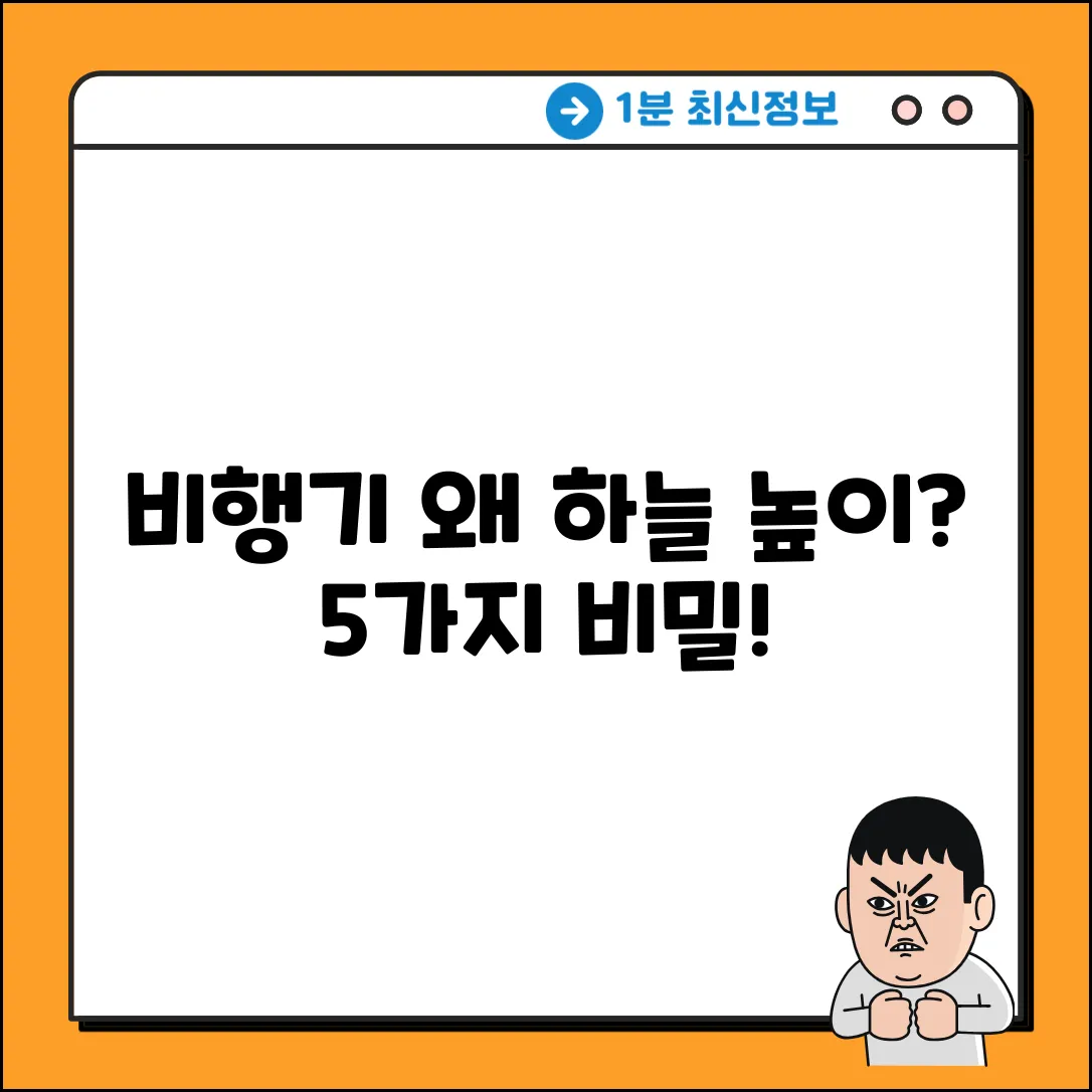 비행기가 높이 뜨는 이유 5가지!