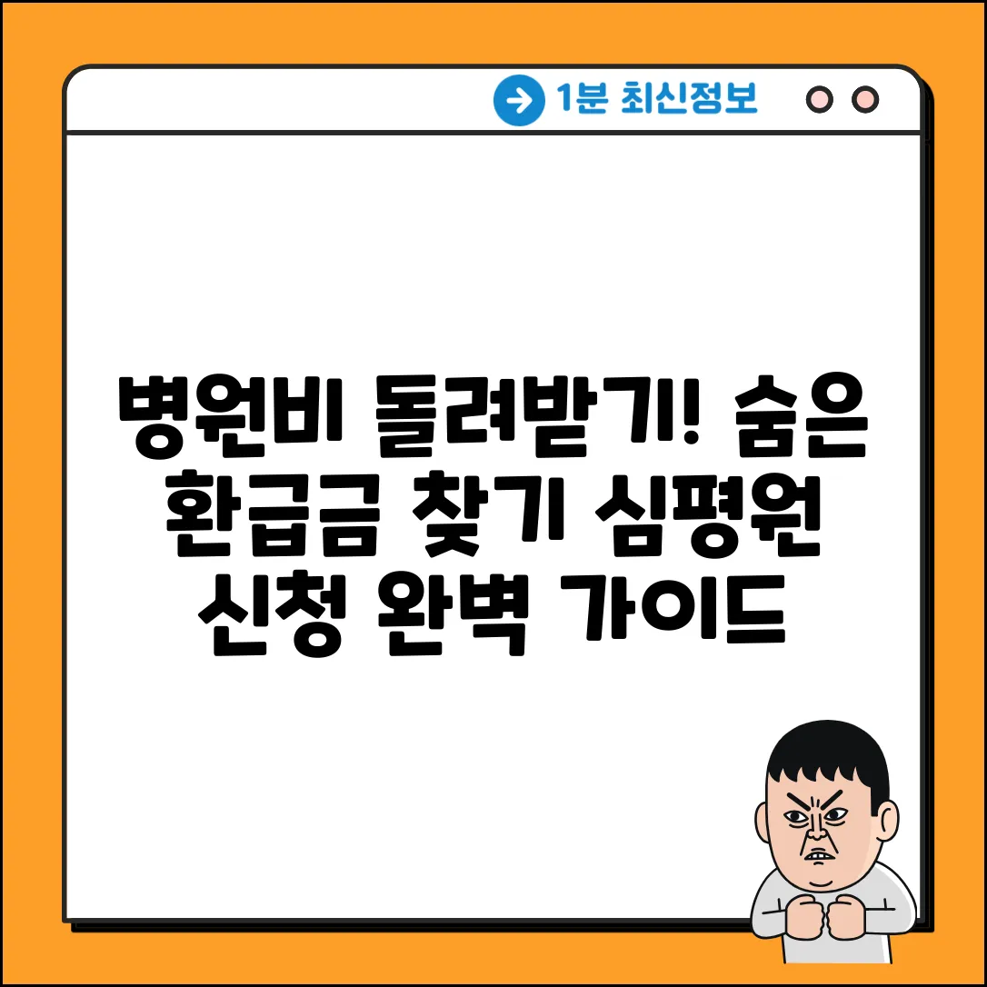 병원비 환급금, 건강보험 심사평가원 신청 완벽 가이드