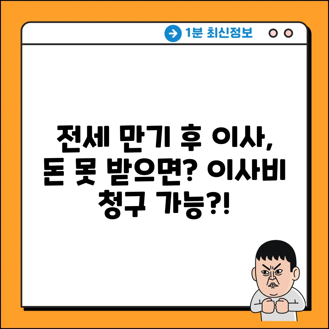 전세 만기 후 이사, 보증금 반환 지연 시 이사비 청구?