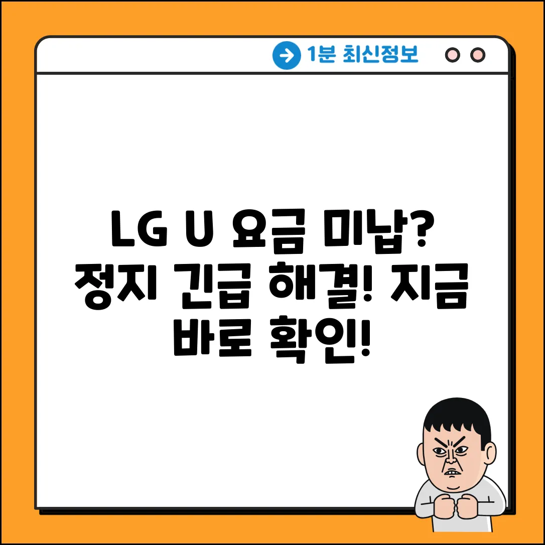LGU+ 핸드폰 요금 연체? 미납 정지, 쉽게 해결!