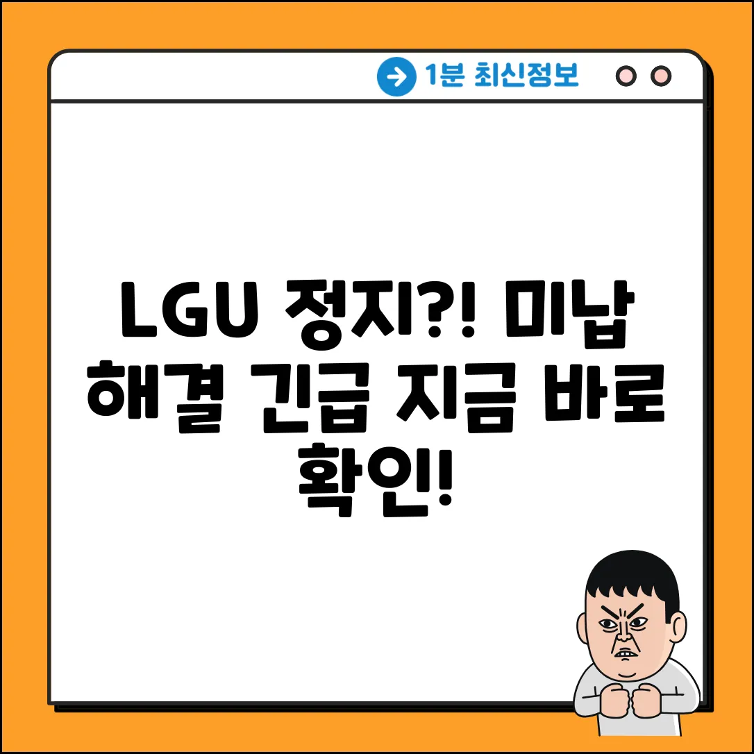 LGU+ 요금 미납 정지, 해결책은 없을까?