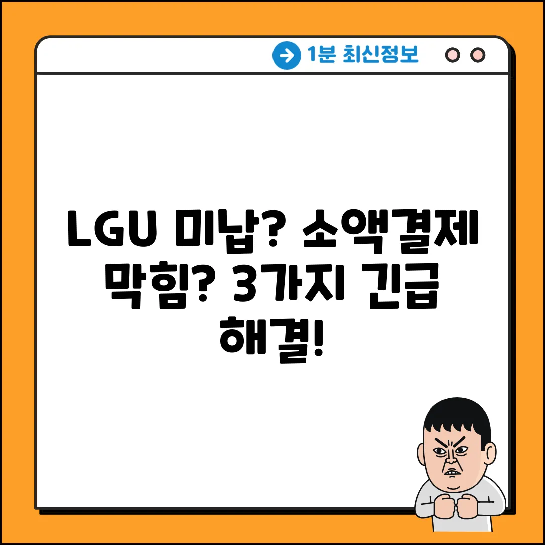 LGU+ 한달 미납? 소액결제 안될 때, 3가지 해결책