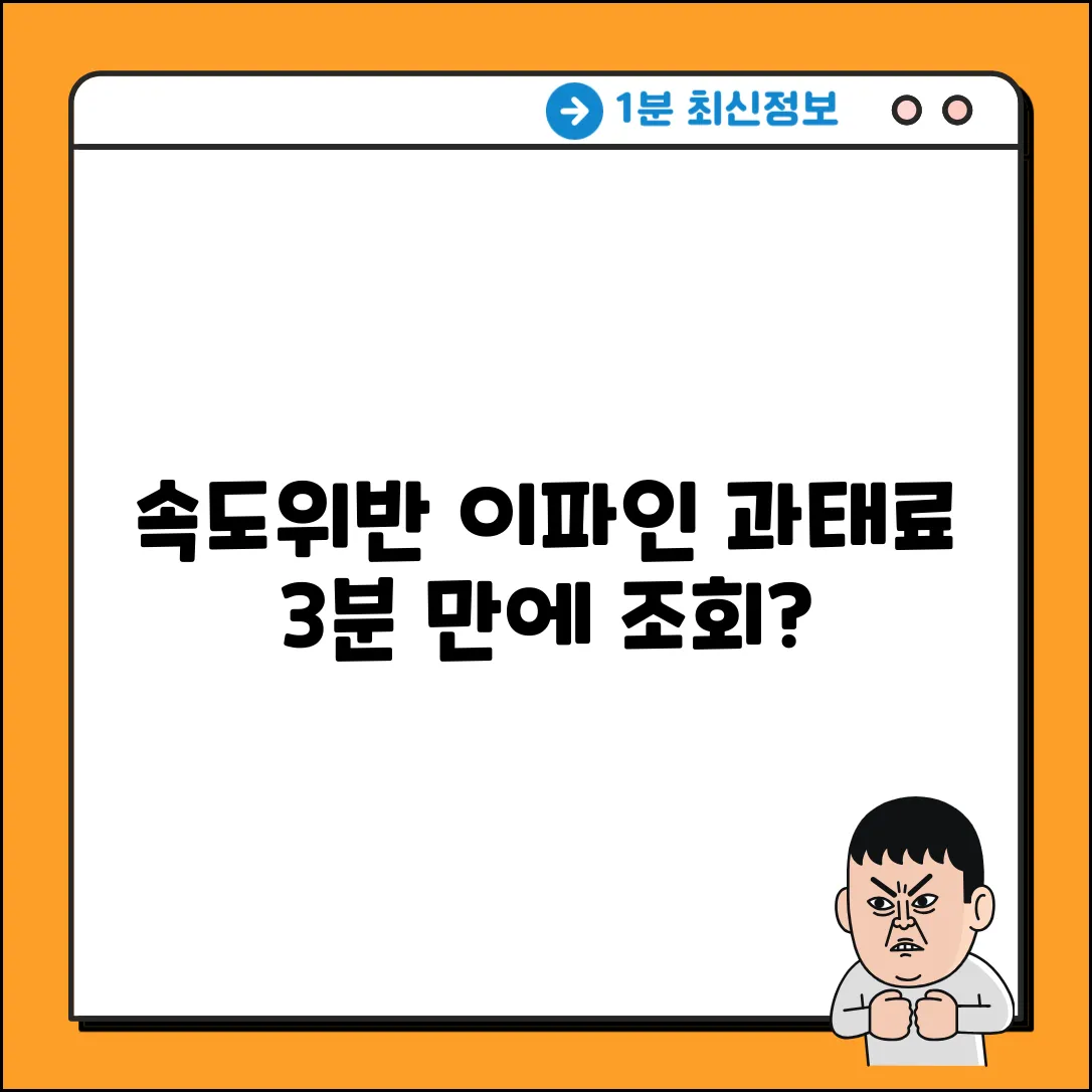 이파인 속도위반 과태료, 3분만에 조회?