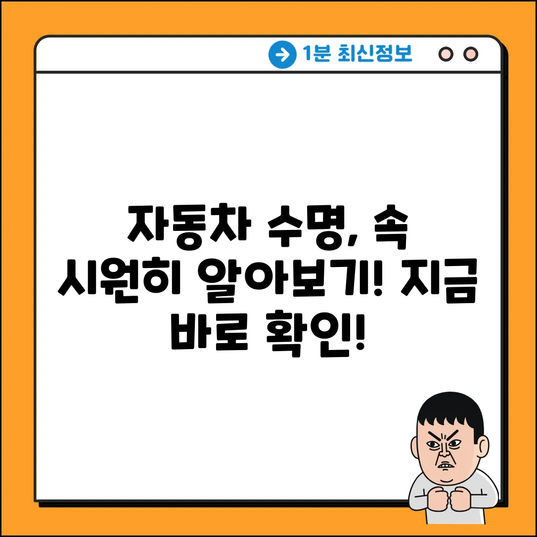 자동차 평균 수명, 누구나 쉽게 알아볼까요?