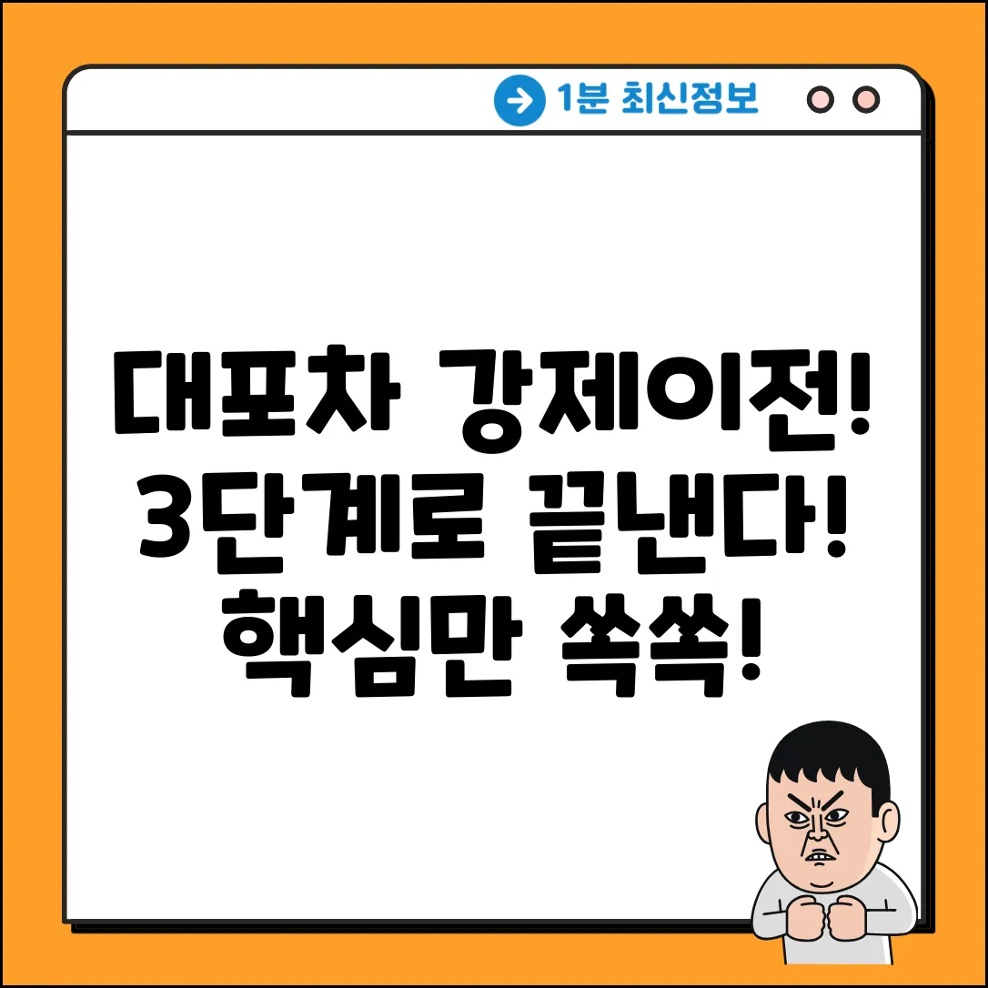 대포차 강제이전, 3단계로 끝내는 법