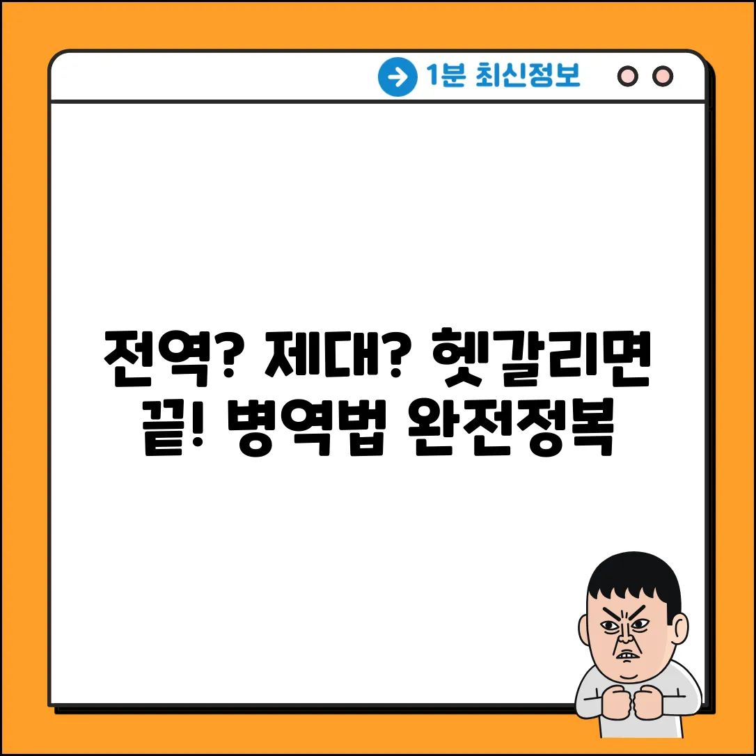 전역 vs 제대? 병역법 차이, 쉽게 끝!