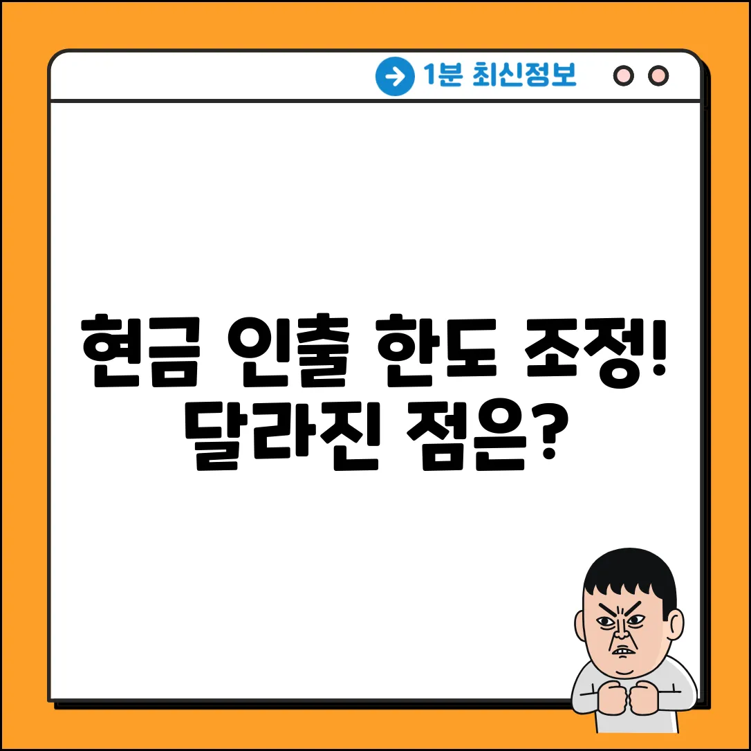 현금 인출 한도, 조정 후 달라졌을까?