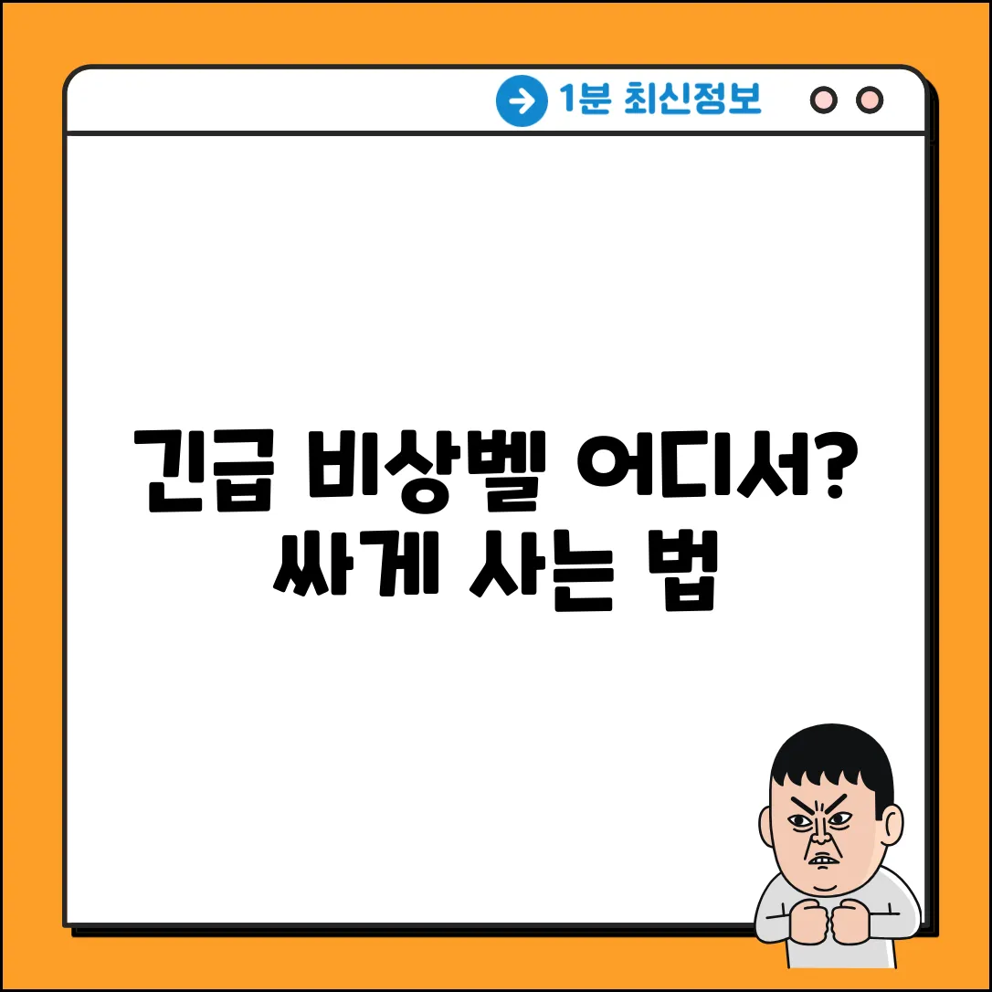 비상벨, 어디서 어떻게 구입할 수 있을까?