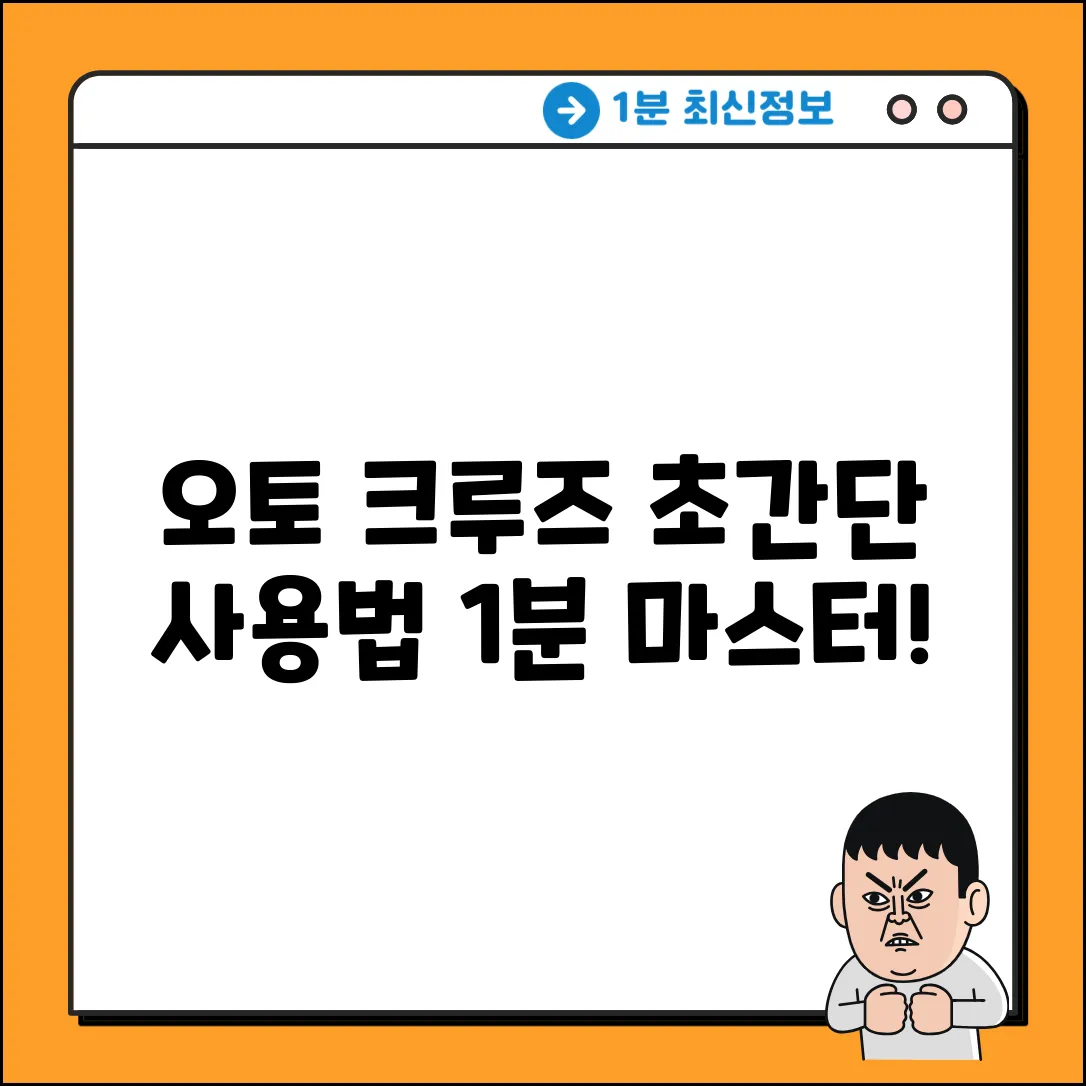 오토 크루즈, 초간단 사용법 마스터!
