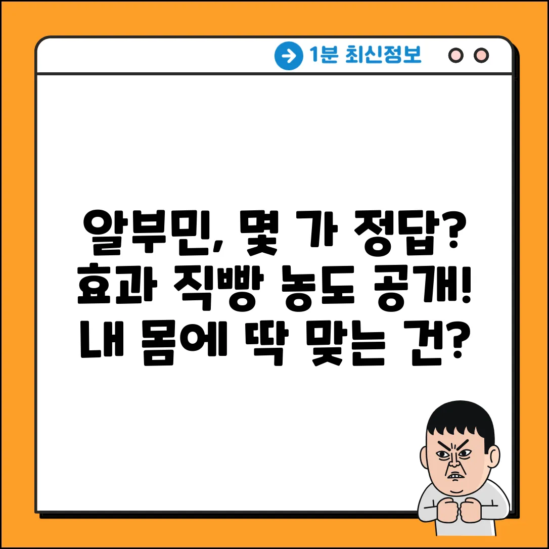 알부민 수액, 몇 %가 효과적일까?