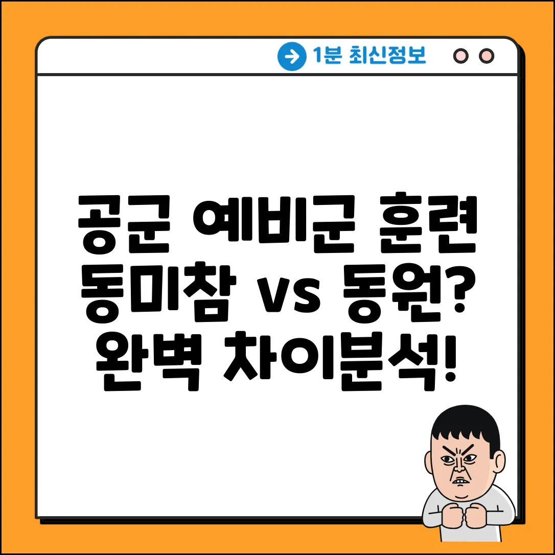 공군 동미참 vs 동원 완벽 가이드: 차이점 마스터