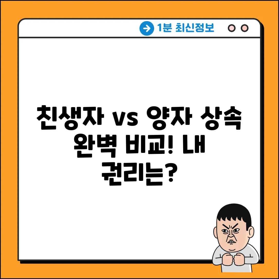 친생자 vs 양자 상속, 차별 완벽 가이드