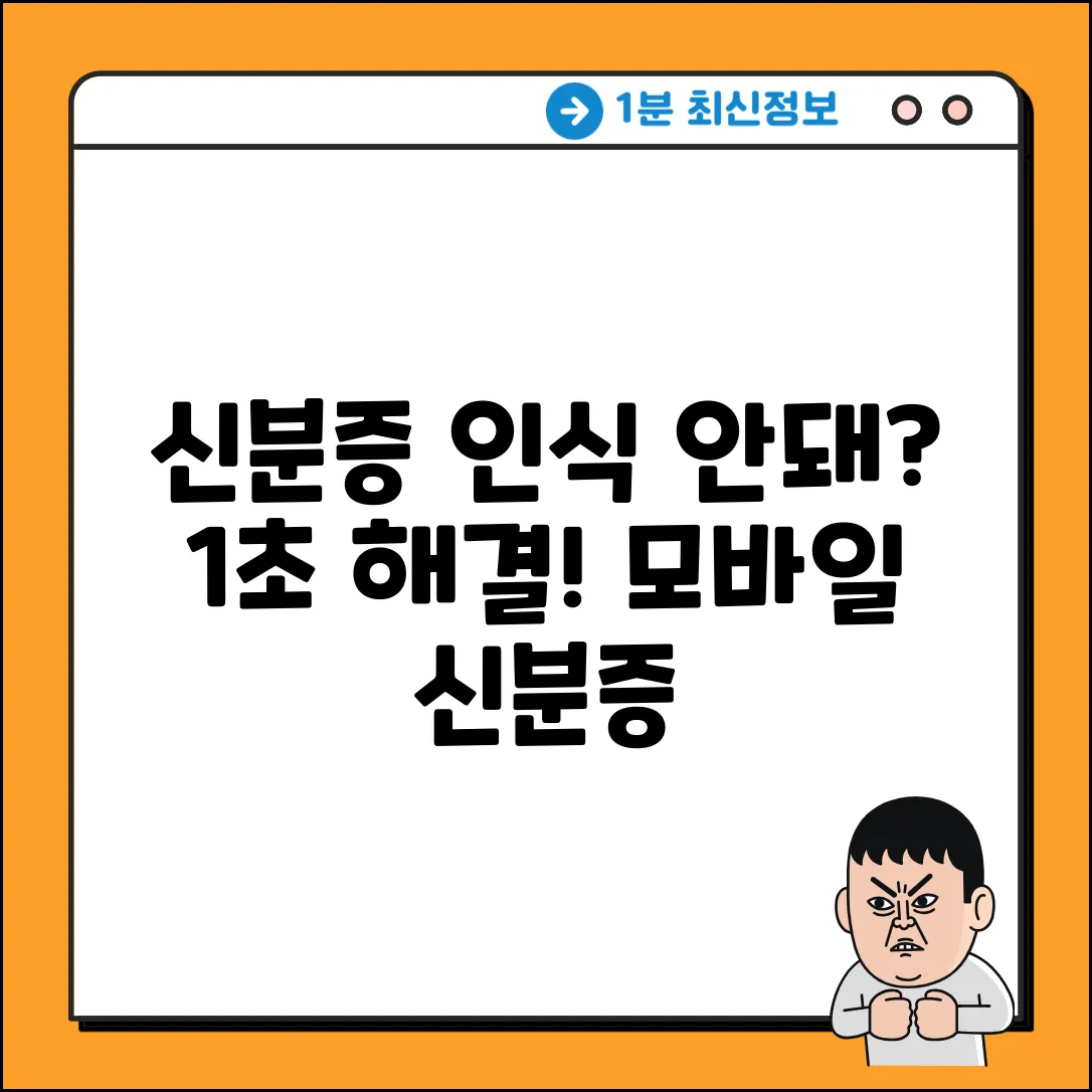 모바일 신분증 카메라 인식 안될 때? 완벽 해결!