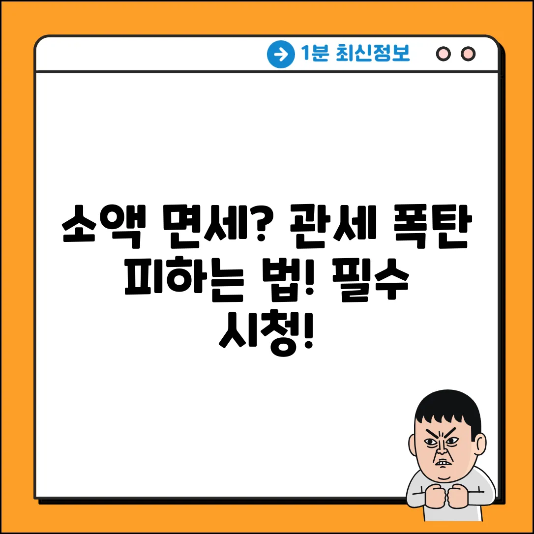 소액물품 면세 기준, 관세 폭탄 피하는 법!