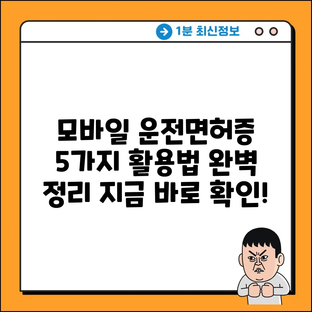 모바일 운전면허증: 활용처 5가지 완벽 정리