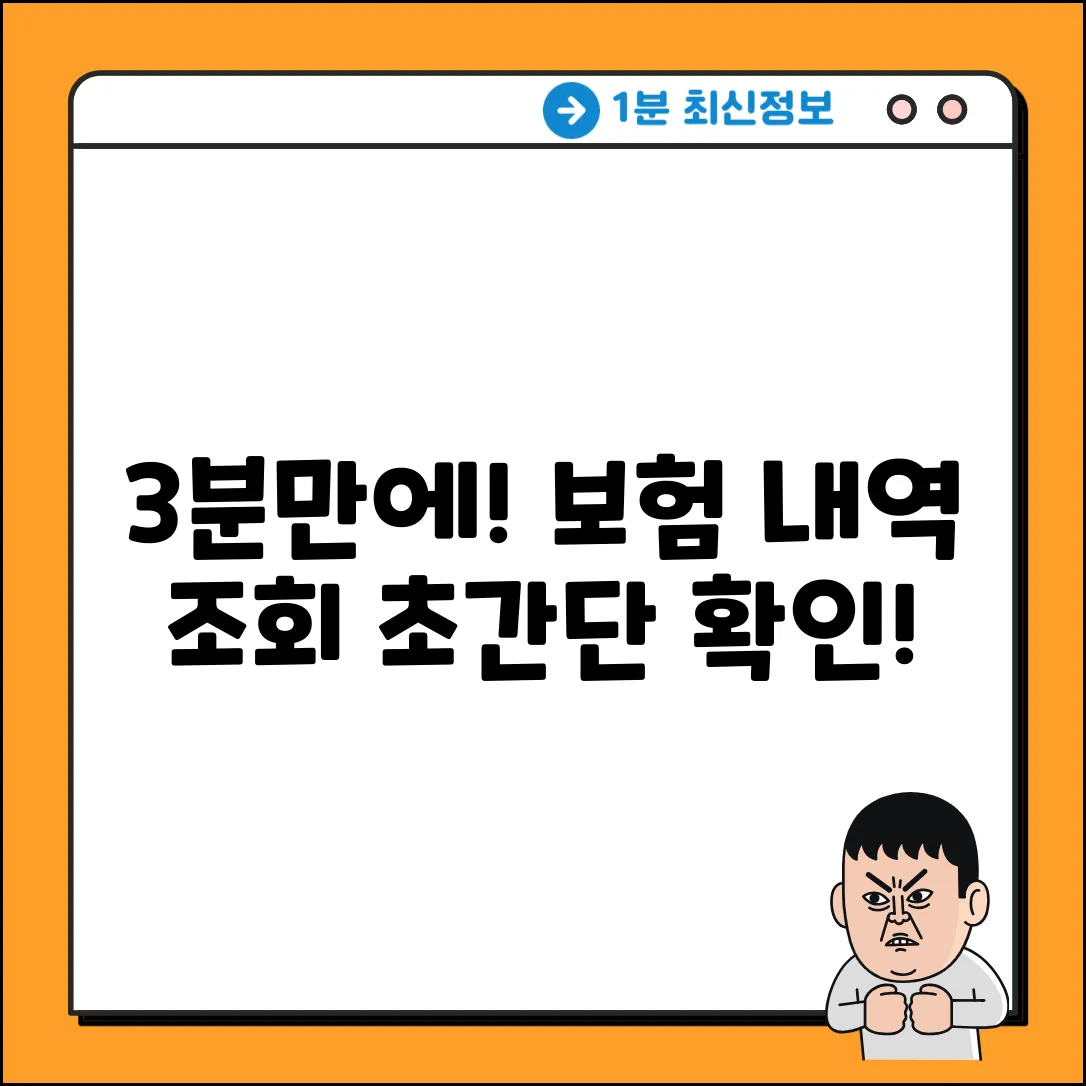 보험내역조회, 누구나 3분만에!