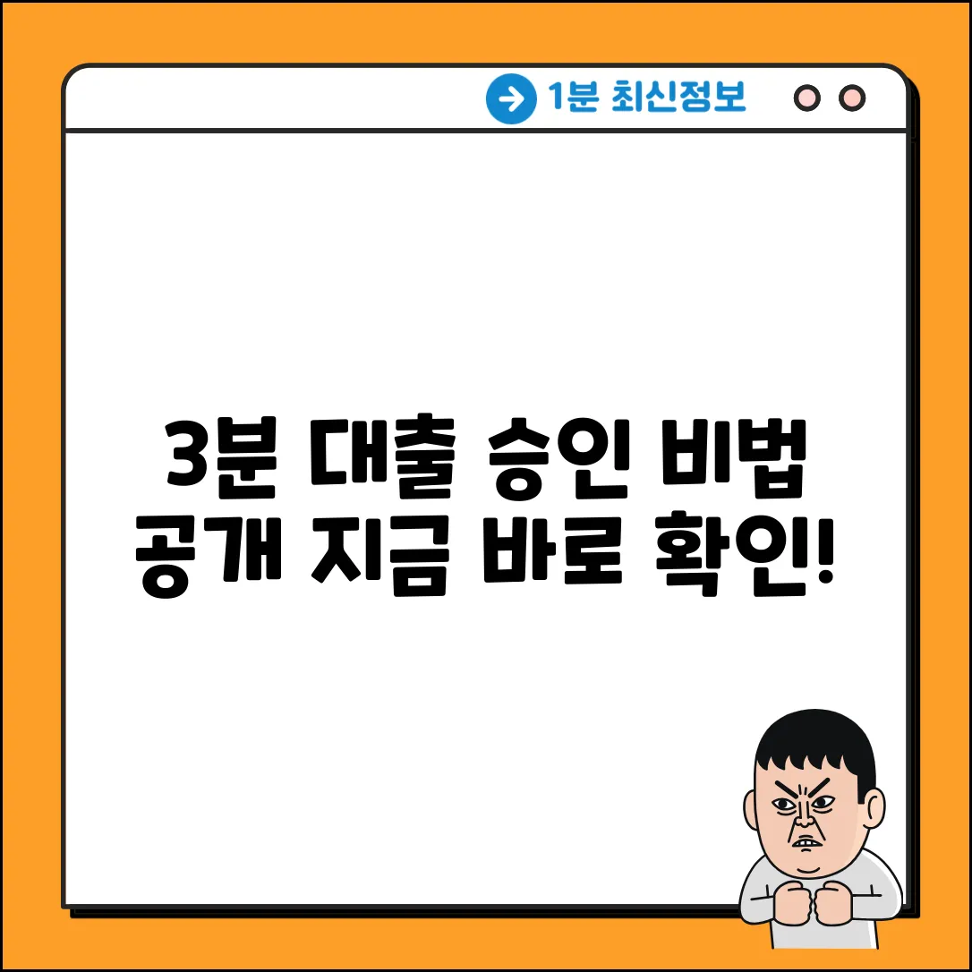 대출접수, 단 3분! 놀라운 승인 비결