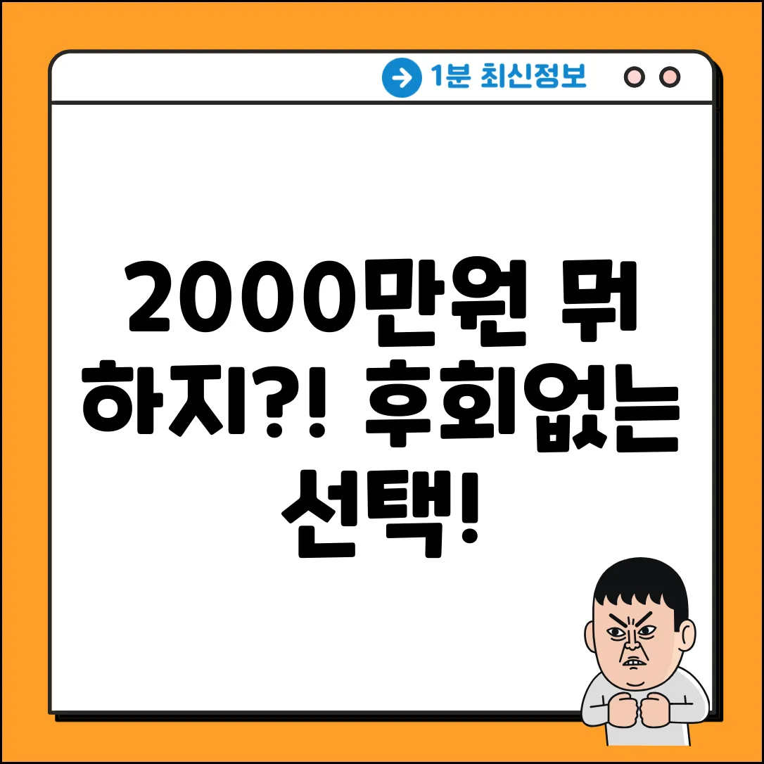 2000만원으로 뭘 할 수 있을까?