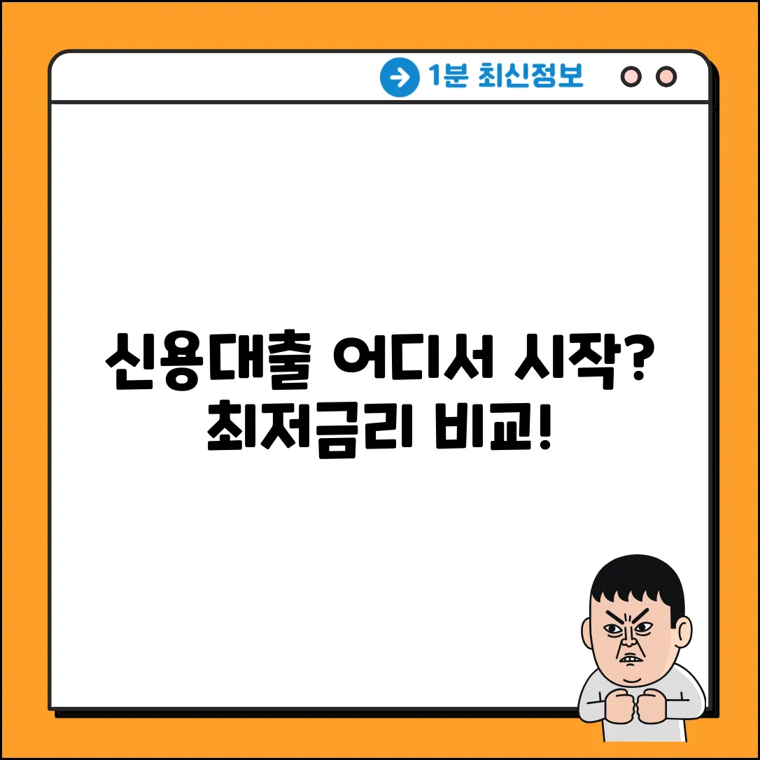 신용대출 비교, 어디서 시작해야 할까요?