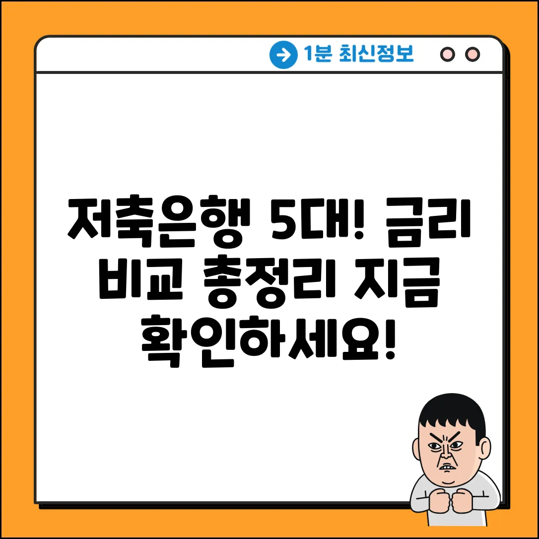 저축은행 금리 비교: 5%대 찾는 법