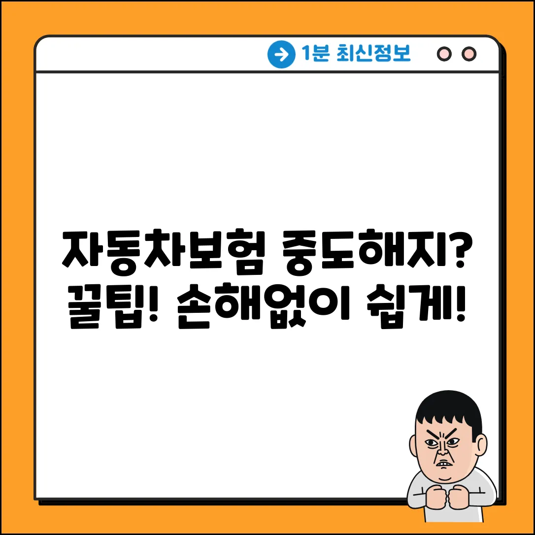 자동차보험 중도해지, 누구나 손해없이 쉽게!